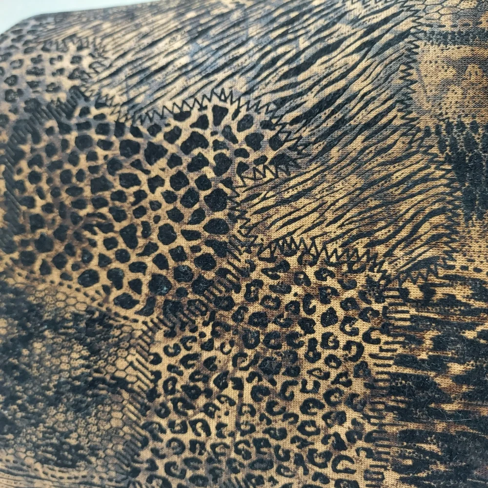 Animal Print Fabric Small Satchel - Picture 7 of 12
